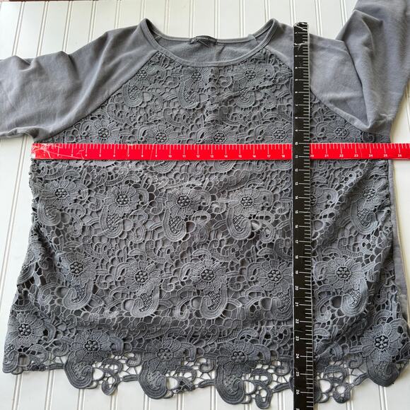 Adrianna Papell Gray Lace from sweater size XXL - Picture 7 of 8